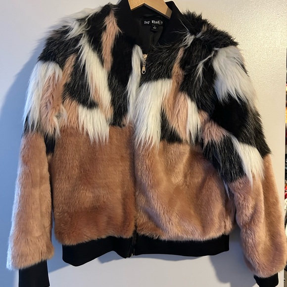 Faux Fur Bomber Jacket - Picture 2 of 2